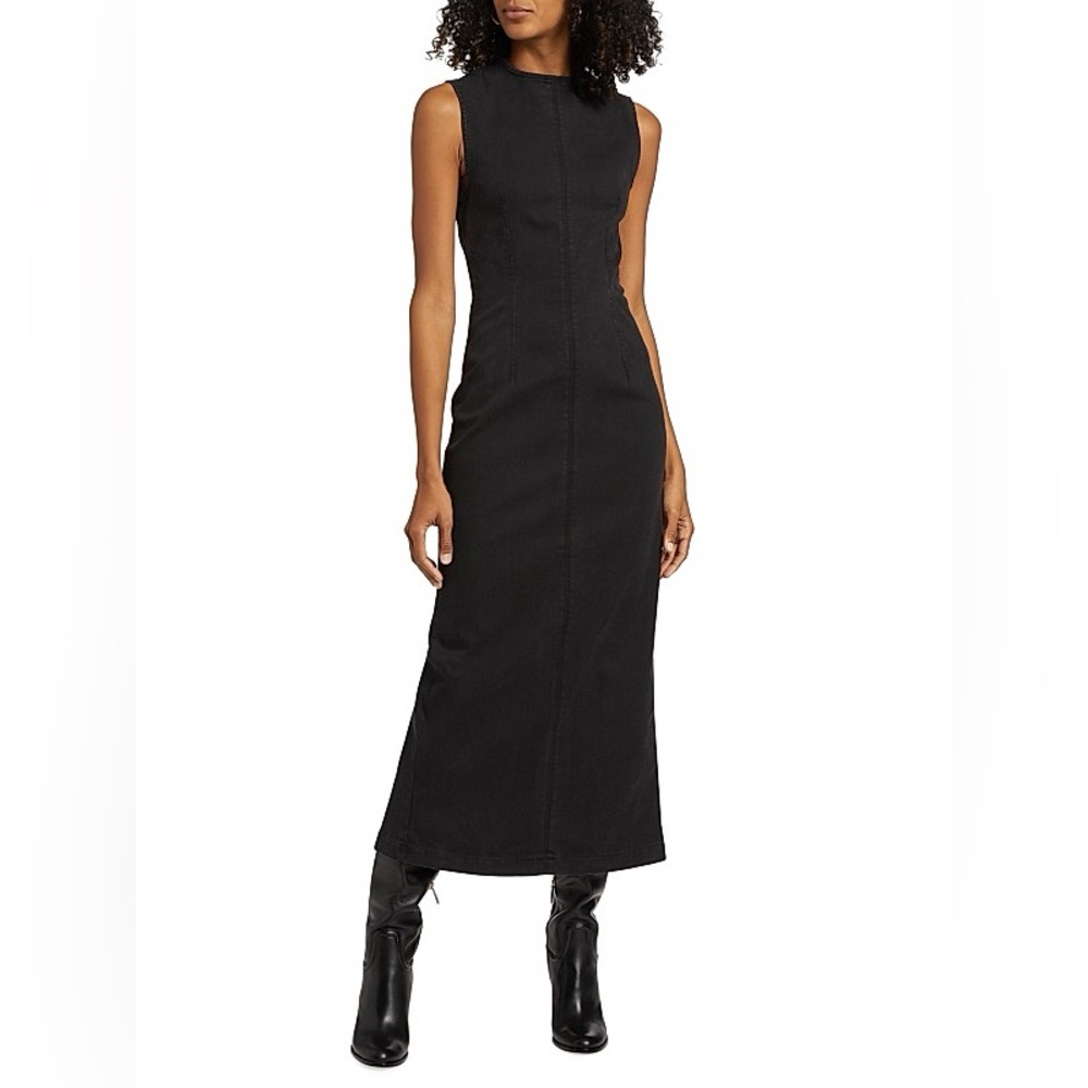 Reformation Kendi Denim Midi Dress, 4